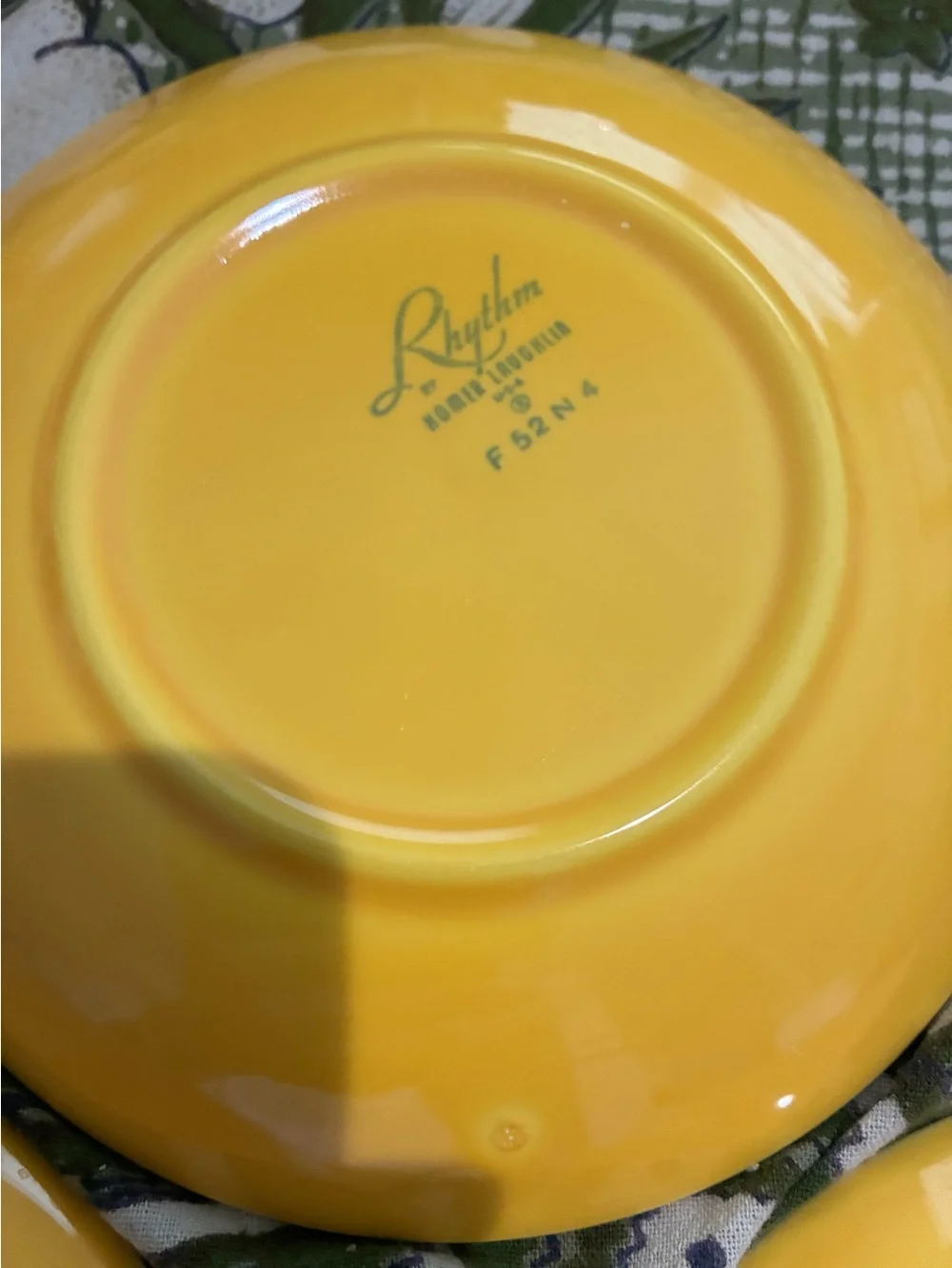 7 Homer Laughlin “Rhythm” Yellow Small Plates. EUC. 6.25” Round. Vintage 1953